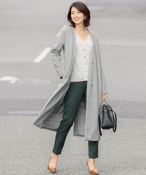 グレーカーデな様 ストール付きニットカーディガン | 大きいサイズ レディース専門店