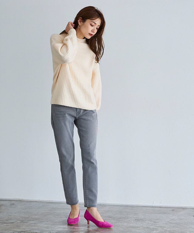 アイボリーニット MADISONBLUE アイボリー ニットセーター MADISONBLUE